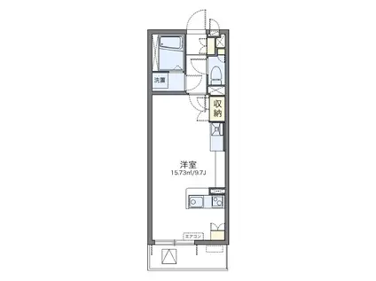 レオネクストHOPE勝富(ワンルーム/4階)の間取り写真