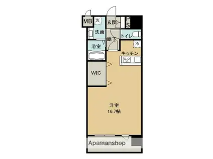 キャナルサイドさせぼ早岐(ワンルーム/6階)の間取り写真