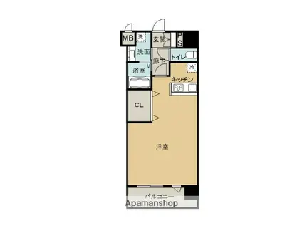 キャナルサイドさせぼ早岐(ワンルーム/8階)の間取り写真