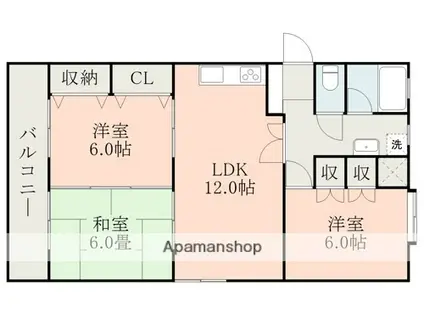 ロゼ九品寺(3LDK/3階)の間取り写真