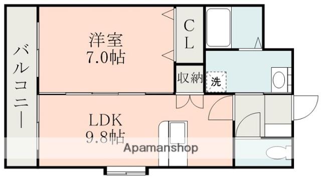 アイディーアール御領(1LDK/2階)の間取り写真