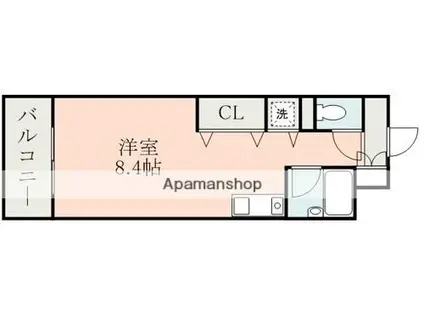 MRRくまもとRESIDENCE(ワンルーム/10階)の間取り写真