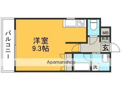 Sビル(ワンルーム/6階)の間取り写真