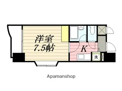 ラ・パルフェ・ド・フィネス(1K/4階)の間取り写真