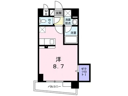 ソレシア・グランデ錦ヶ丘(ワンルーム/3階)の間取り写真