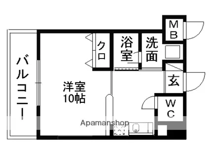 ビルド・ケアⅠ(ワンルーム/7階)の間取り写真