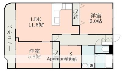 メゾンド中村(2SLDK/3階)の間取り写真