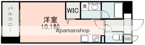 ロザリアン紺屋町(ワンルーム/11階)の間取り写真
