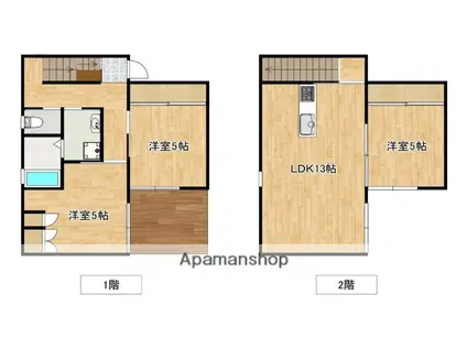 豊肥本線 水前寺駅 徒歩15分 2階建 築5年(3LDK)の間取り写真