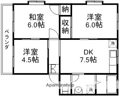 グリーンハイツ宮本(3DK/1階)の間取り写真