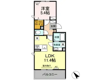 ボナール・ユキ(1LDK/3階)の間取り写真