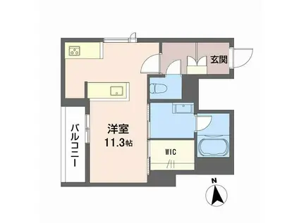 グランメゾン天神(ワンルーム/3階)の間取り写真