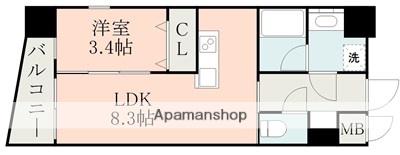 ラ・シック光の森(1LDK/7階)の間取り写真
