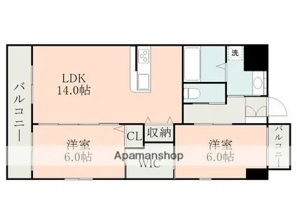 エムビレッジⅢ(2LDK/2階)の間取り写真