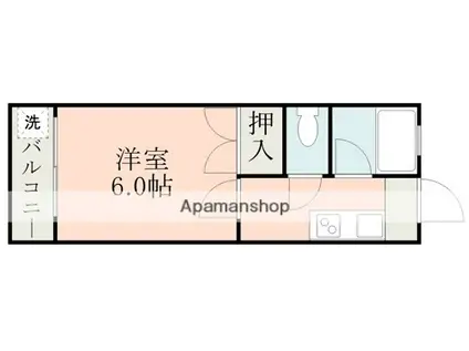 レジデンス渡鹿 A棟(1K/1階)の間取り写真