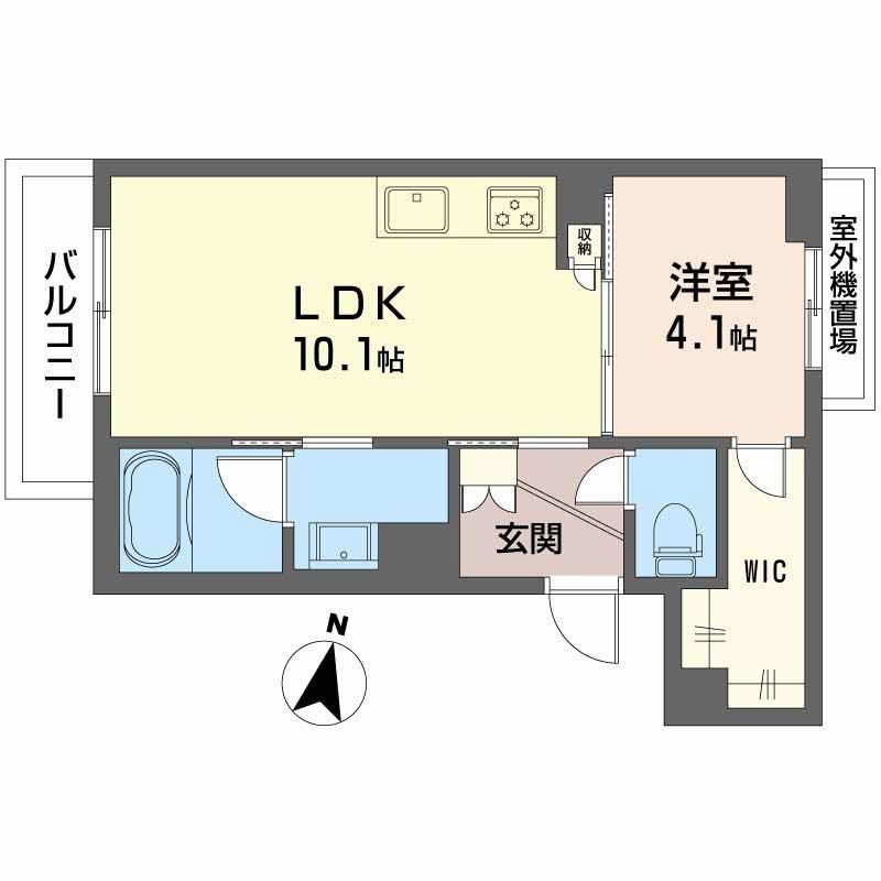アンファング(1LDK/3階)の間取り写真