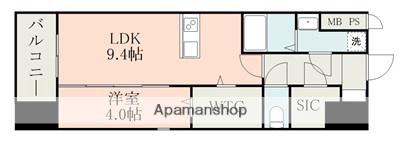 レクシア フラッツ桜町(1LDK/13階)の間取り写真