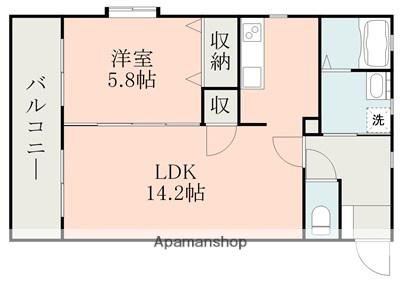 NATURA(1LDK/1階)の間取り写真