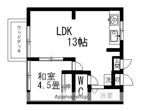 エクシード京塚(1LDK/1階)の間取り写真