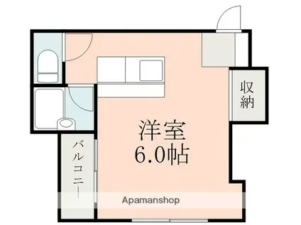 HOUSE安全地帯(ワンルーム/1階)の間取り写真