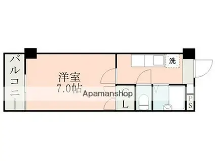 マーカス川鶴(1K/2階)の間取り写真