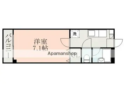 マーカス子飼(1K/2階)の間取り写真