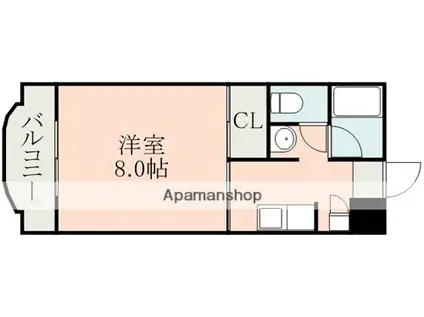 光英第二ハイツ(1K/3階)の間取り写真