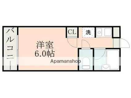 キャッスルマンション(ワンルーム/5階)の間取り写真