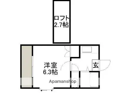 マーカス帯山(1K/1階)の間取り写真