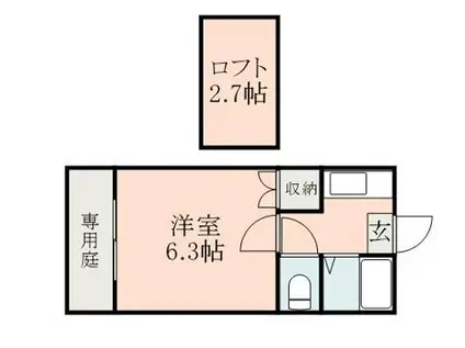 マーカス帯山(1K/1階)の間取り写真