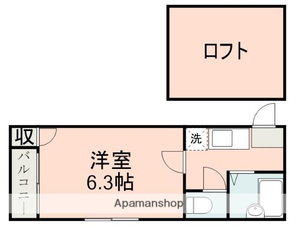 FINEPLACE坪井(1K/1階)の間取り写真