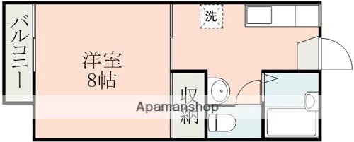 コーポ川原(1K/2階)の間取り写真