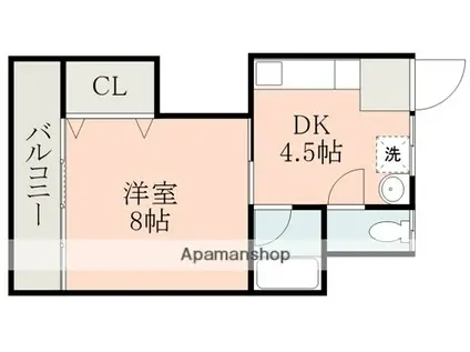 宮本コーポ(1DK/2階)の間取り写真