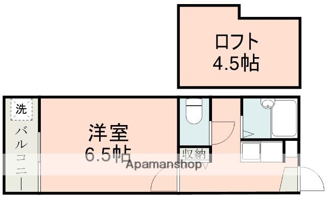 ウイングス1番館(1K/2階)の間取り写真