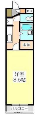 コート新屋敷(1K/5階)の間取り写真