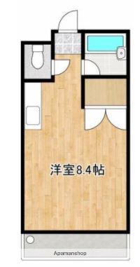 アンプルール新屋敷(ワンルーム/2階)の間取り写真