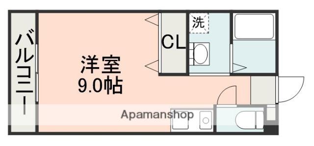 ネオコーポ弐番館(ワンルーム/3階)の間取り写真