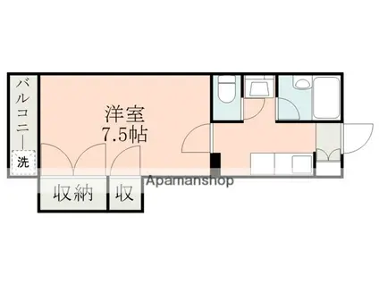 ラフォーレ13番館(1K/1階)の間取り写真