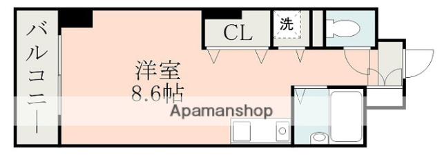 MRRくまもとRESIDENCE(ワンルーム/10階)の間取り写真