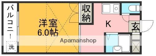 レオパレス南高江Ⅱ(1K/1階)の間取り写真