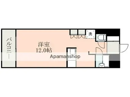 コーポラス薬師坂(ワンルーム/3階)の間取り写真
