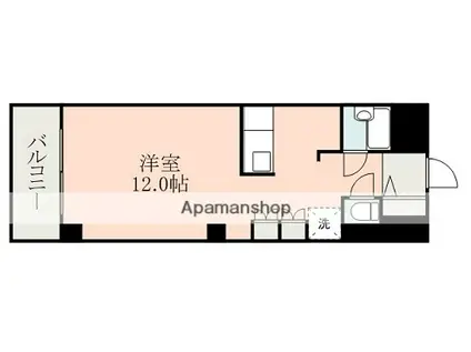 コーポラス薬師坂(ワンルーム/4階)の間取り写真