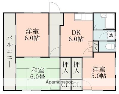 堀川ハイツ(3DK/2階)の間取り写真