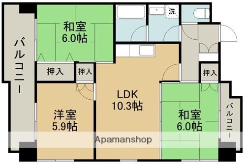 コルディエール大江(3LDK/2階)の間取り写真