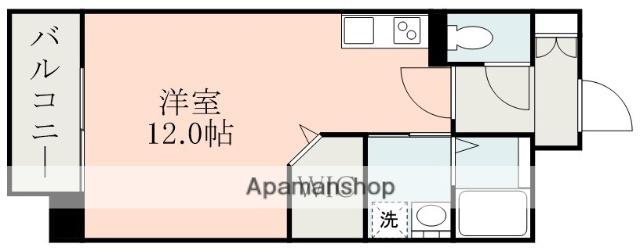 NS平成(ワンルーム/3階)の間取り写真