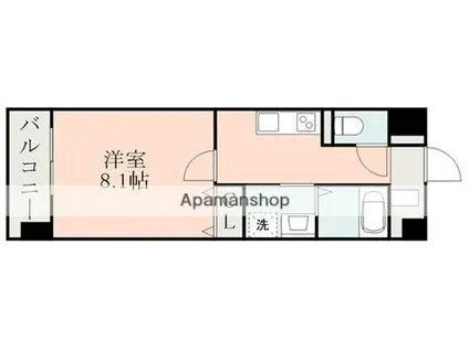 WING田崎(1K/3階)の間取り写真