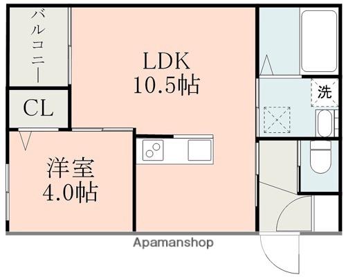 ラ・ポルテ光の森北(1LDK/2階)の間取り写真