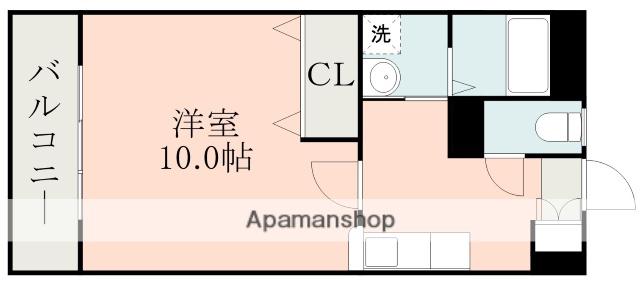 ライズ平成さくら通(1K/2階)の間取り写真