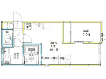 GRANDTIC CONFIANCE(1LDK/2階)の間取り写真