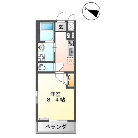 SーBLOOD OZU BASE(1K/2階)の間取り写真